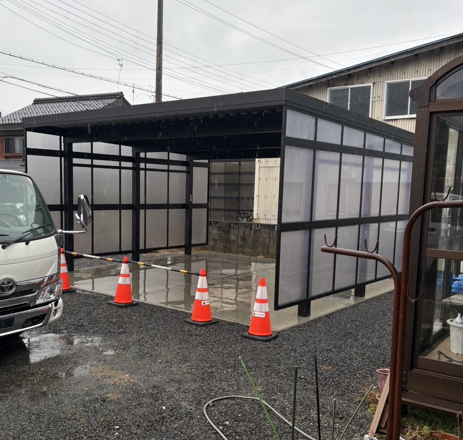 カーポート工事＋サイドパネル 画像
