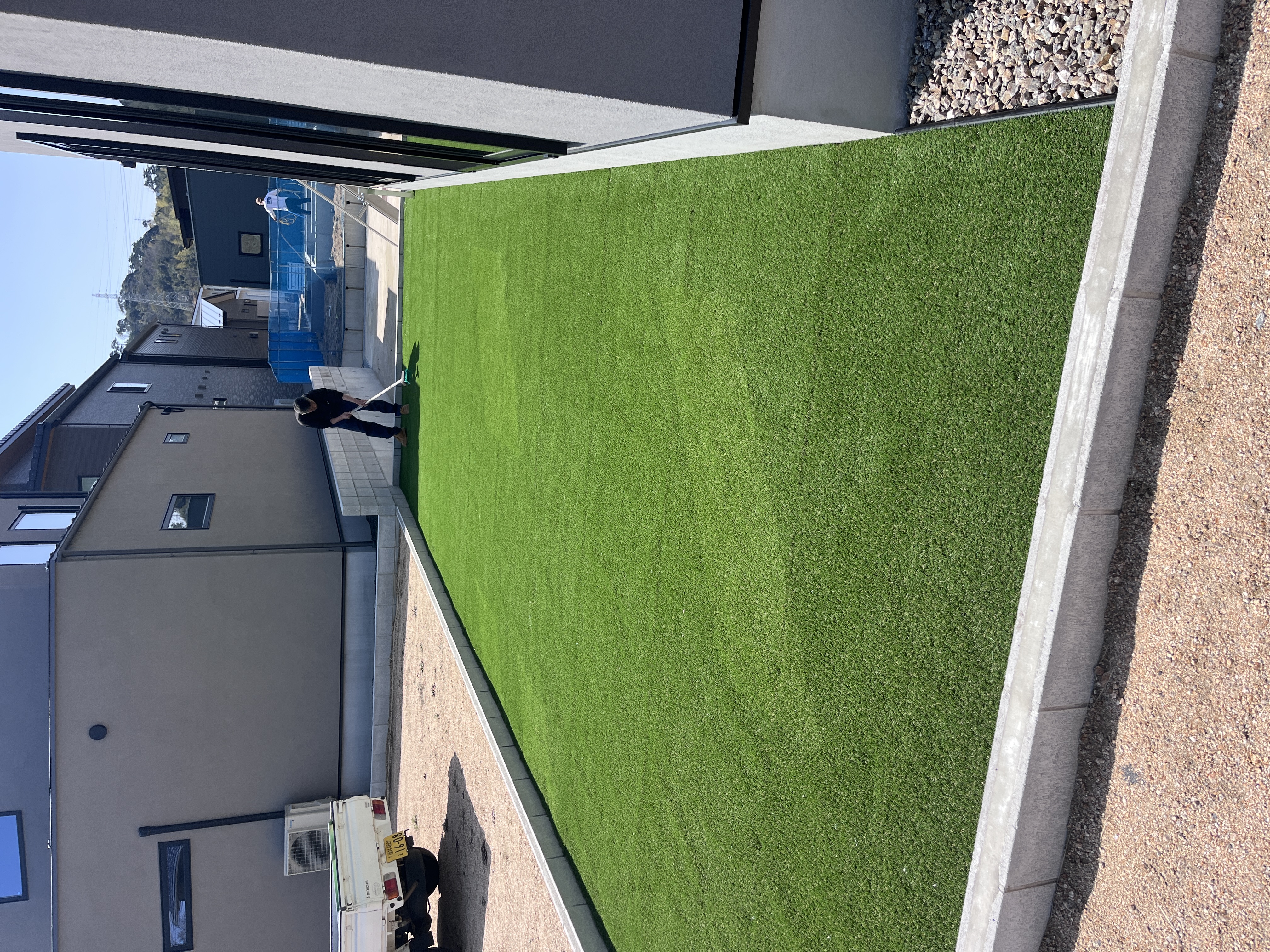 人工芝貼り 画像