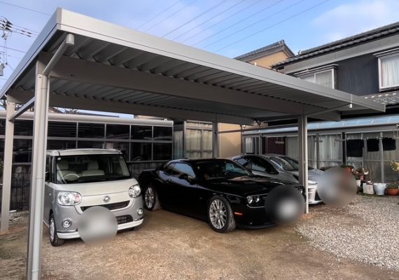カーポート　2台用＋張り出し アイキャッチ画像